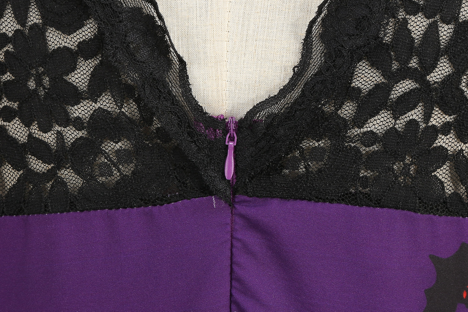 Womens Retro Lace round Neck Short-Sleeved Printed Maxi Dress for Cosplay Party